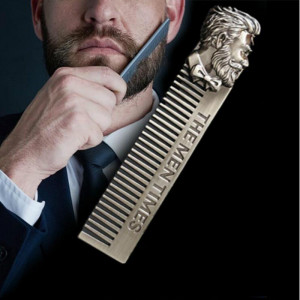 Pieptene barba metalic frizerie coafor Ardette, sterilizabil, model The Men Time - Img 6