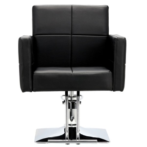 Scaun frizerie coafor profesional negru cu argintiu - Img 2