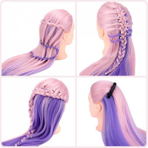 Set cap practica manechin Paula Roz cu ace coc exersat coafuri impletituri salon frizerie - Img 3