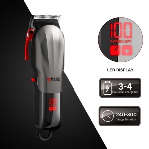 Set frizerie profesional WMARK NG-115 – Mașină de tuns + accesorii complete + produse styling - Img 5
