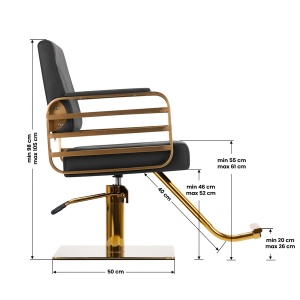 Set Mobilier frizerie cu 1 post de lucru, scaun coafor, scafa, oglinda salon 90cm LED - Img 5