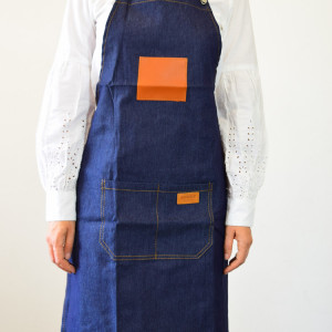 Sort frizerie barber unisex jeans blugi albastru marime universala - Img 4