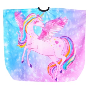 Pelerina tuns copii pentru fetite, roz, cu imprimeu unicorn, impermeabila, pentru coafor