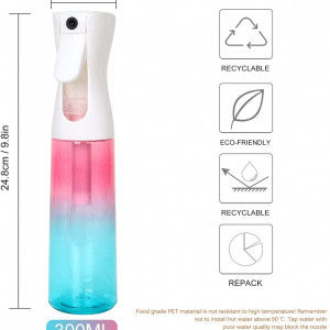 Pulverizator automat pentru frizerie, 300 ml, mov cu turquoise - Img 4