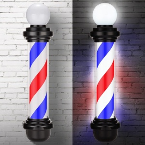 Reclama luminoasa Barber Shop, sigla Barber Pole, 68cm, rotativ, de exterior - Img 7