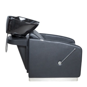 Scafa coafor si frizerie profesionala, bazin ceramic negru, suport picioare rabatabil - Img 2
