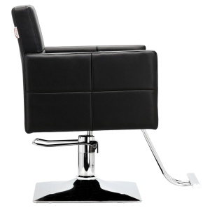 Scaun frizerie coafor profesional negru cu argintiu - Img 3