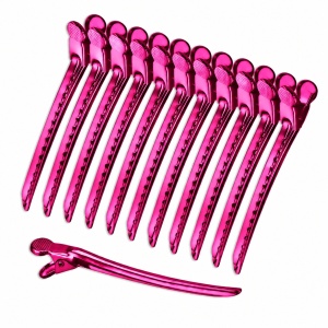 Set 12 Clipsuri Coafor Metalice Profesionale 10,5 cm – Clame Frizerie, Fuxi