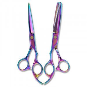 Set kit complet produse frizerie coafor cu foarfece tuns si filat cameleon SF02 - Img 8