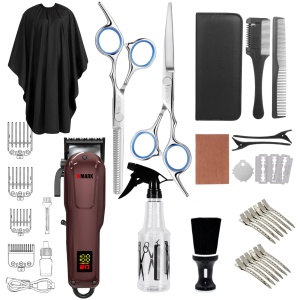 Set Profesional Frizerie & Coafor ZYAN – Mașină de Tuns 1001 + Accesorii Complete