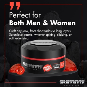 Ceară de păr - Gummy Professional Hair Styling Wax Ultra Hold 150ml – Fixare Extra Puternică, Complex cu Keratină - Img 2