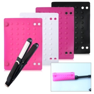 Covoras din silicon protectie termica pentru placa de par, ondulator, roz, 25x18cm - Img 6