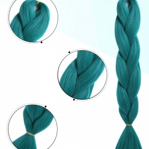 Extensii colorate pentru impletituri · verde inchis - Img 2