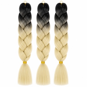 Extensii Păr Sintetic Jumbo Ombre pentru Împletituri Afro – Ivory Eclipse - Img 2
