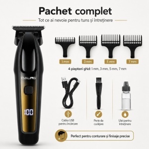 Masina de Contur Profesionala Daling DL-1969, Trimmer Barba si Par, Aparat Tuns Contur