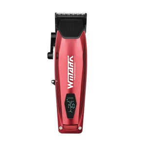Mașină de Tuns Profesională WMARK NG-125 – 7500 RPM, Lame Inox 5Cr15 & Ceramică, Afișaj Digital, 8 Piepteni, Autonomie 150 min – Rosie - Img 2