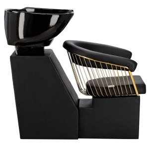 Mobilier Coafor Profesional Negru cu Auriu – Set Complet de Lux cu scaun scafa oglinda - Img 7