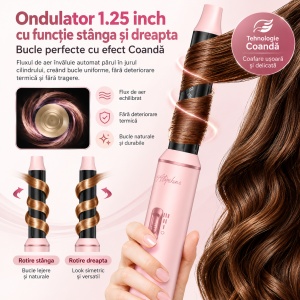 Ondulator Automat de par 5 In 1, Auto-Wrap, Uscator si Perie Cu Aer Cald, Pentru Bucle, Volum Si Indreptat parul - Img 4
