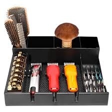 Organizator profesional ustensile frizerie și barber, negru, 38x30 cm, pentru mașini de tuns și foarfece - Img 7