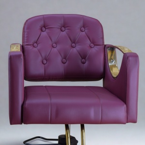 Pachet Mobilier Coafor Roșu Grena & Auriu – Scafă Profesională + Scaun Coafor Bordo de Lux - Img 6