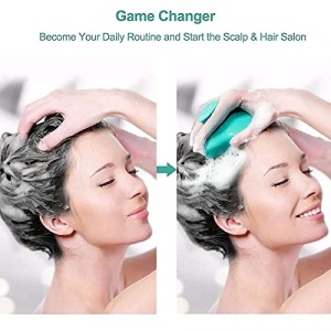 Perie pentru Masaj Capilar, Samponare si Curatare Scalp, Stimulare Crestere Par, Silicon - Img 4