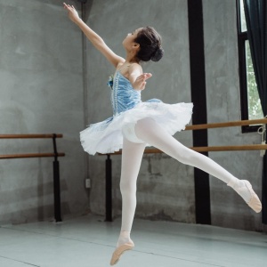 Plasa coc, neagra, pentru gimnastica, balet, dans, cu model - Img 2
