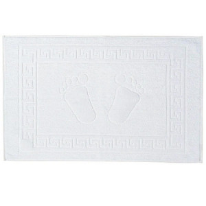 Prosop saloane picioare, 50 x 70 cm, hotel quality, 100% bumbac, alb, bordura greceasca - Img 2