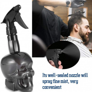 Pulverizator pentru frizerie barber shop, Model craniu retro, Gri Inchis - Img 7