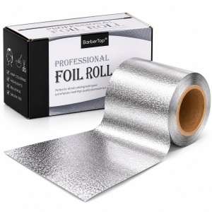 Rola folie aluminiu profesionala pentru vopsit parul, 12 cm X 50 m, frizerie, coafor - Img 4