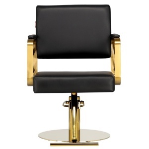 Scaun coafor luxos, Negru cu auriu, hidraulic, reglabil pe inaltime, pentru frizerie - Img 6