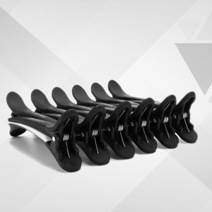 Set 12 clipsuri de păr profesionale, negre – 10 cm - Img 3