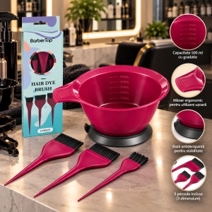 Set Bol cu 3 pensule pentru Vopsea de Păr 500 ml Profesional - Img 7