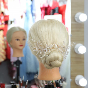 Set cap manechin cu par Blond, Petra, pentru frizerie coafor - Img 7