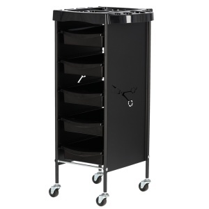 Set complet mobilier coafor cu scafa, scaun frizerie, oglinda LED, Gri cu Argintiu - Img 10