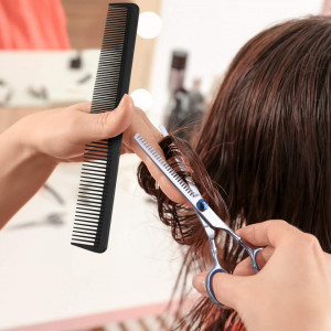 Set foarfeca de tuns si filat Asko 6" pentru frizerie coafor salon inox - Img 7