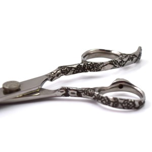 Set foarfeca tuns si filat, Ardette, 10 piese, Inox, Husa depozitare, Manta frizerie, Clame metalice, pamatuf, pieptene carbon - Img 5