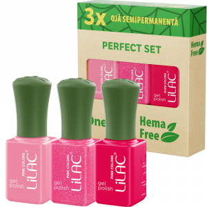 Set oje semipermanente fara Hema, Colectia roz, 3 bucati - Img 1