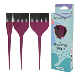 Set pensule de vopsit parul, profesionale, 3 bucati, burgundy