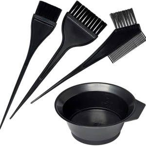 Set vopsit par cu bol vopsea si 3 pensule de vopsit parul