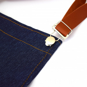 Sort frizerie barber unisex jeans blugi albastru marime universala - Img 6