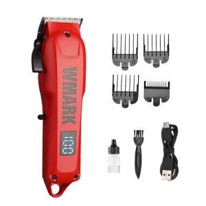 WMARK NG-1005 – Aparat de tuns profesional cu lamă 5CR15, motor puternic și autonomie extinsă, red