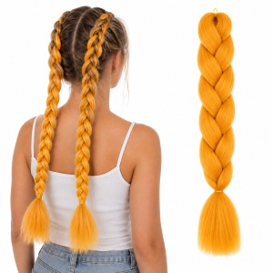 Extensie Păr Jumbo Braid Golden Marigold – Păr Sintetic pentru Împletituri Afro