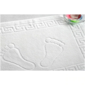 Prosop saloane picioare, 50 x 70 cm, hotel quality, 100% bumbac, alb, bordura greceasca - Img 3