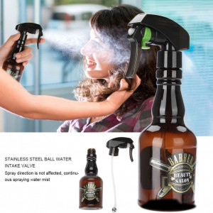 Pulverizator apa frizerie coafor, Gri Inchis, Retro design, pentru salon Barber Shop - Img 5