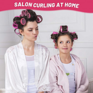 Set Bigudiuri cu arici, Extra Mari, pentru curtain bangs, 6 buc, 7.4 cm - Img 4