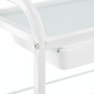 Set complet Mobilier Salon Cosmetică 4 Piese Alb | Pat cosmetica, Ucenic, Lampă LED, Scaun - Img 7