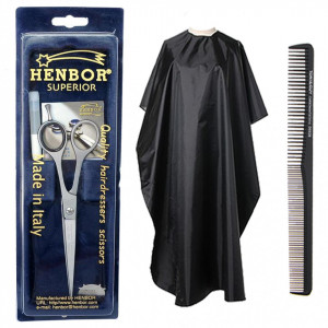 Set foarfeca de tuns parul Henbor Classic Line cu manta