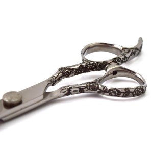 Set foarfeca tuns si filat, Ardette, 10 piese, Inox, Husa depozitare, Manta frizerie, Clame metalice, pamatuf, pieptene carbon - Img 6