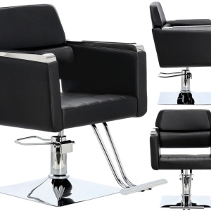 Set mobila salon cu oglinzi LED 2 scaune coafor Scafa frizerie si ucenic cosmetica, Cristine02 - Img 7