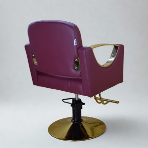 Set Mobilier Frizerie Rosu Bordo & Auriu – Scafă + 2 Scaune coafor rosii de Lux - Img 7